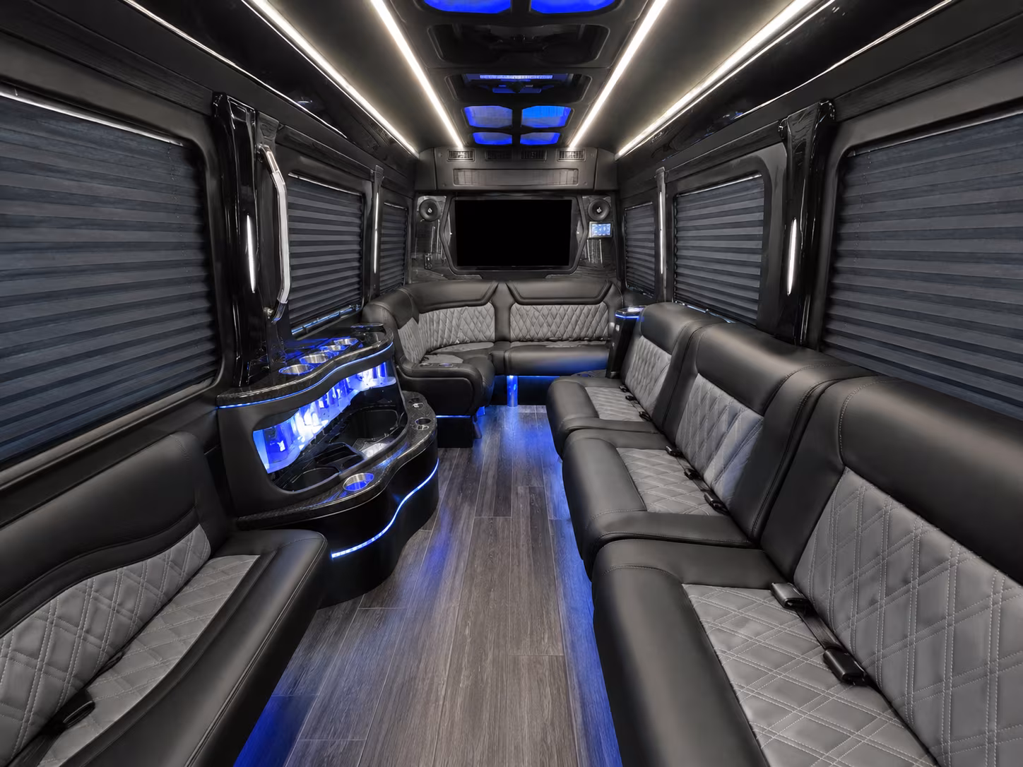 camarillo 28 passenger party bus interior